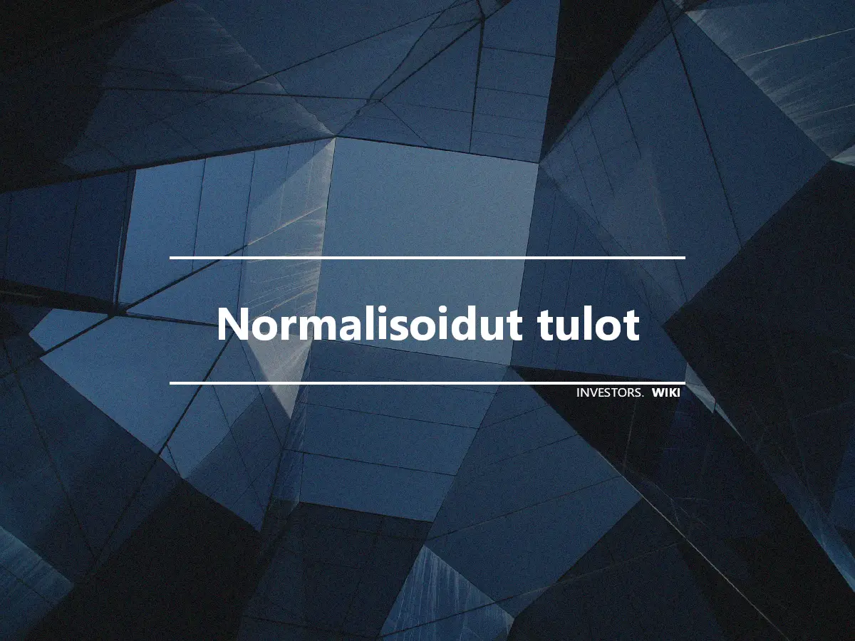 Normalisoidut tulot