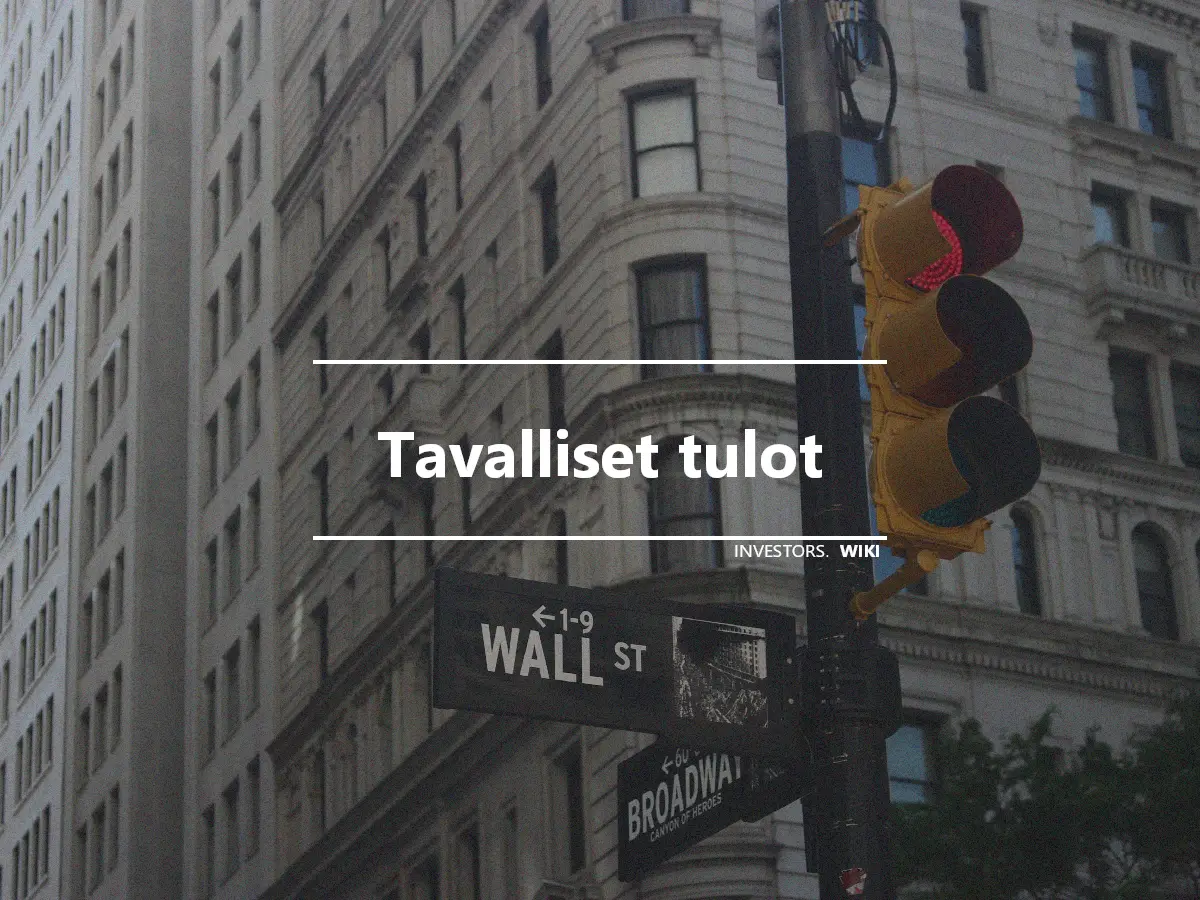 Tavalliset tulot