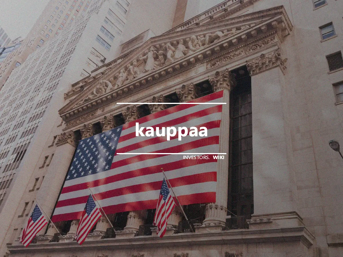 kauppaa