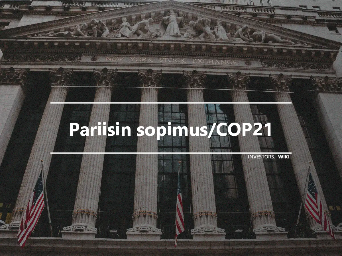 Pariisin sopimus/COP21