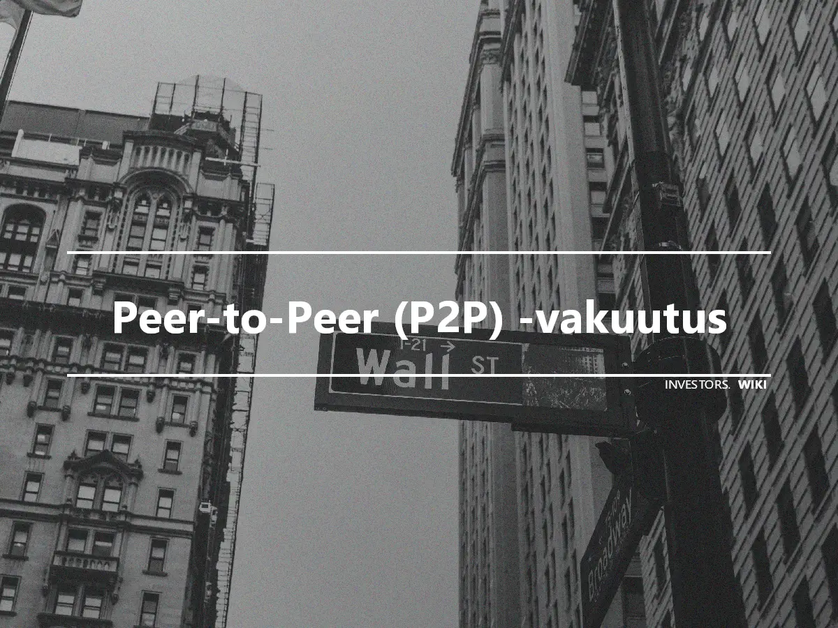 Peer-to-Peer (P2P) -vakuutus