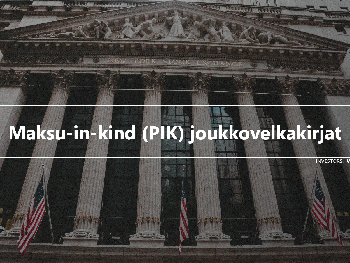 Maksu-in-kind (PIK) joukkovelkakirjat