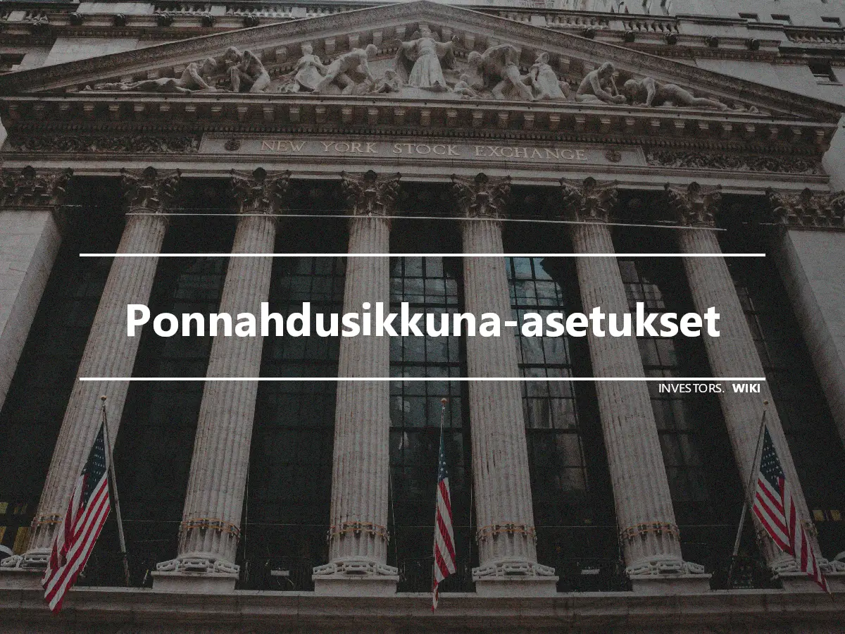 Ponnahdusikkuna-asetukset