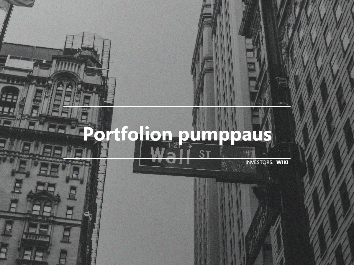 Portfolion pumppaus