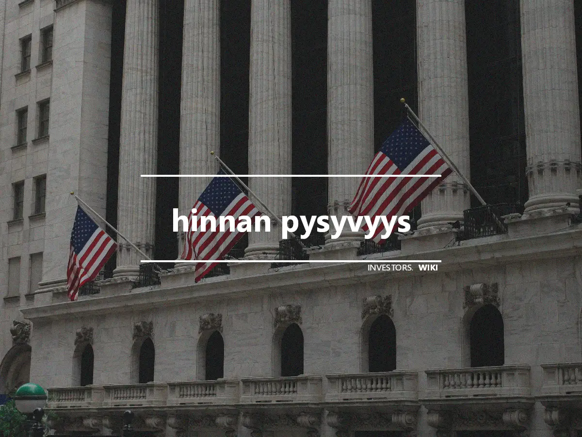 hinnan pysyvyys