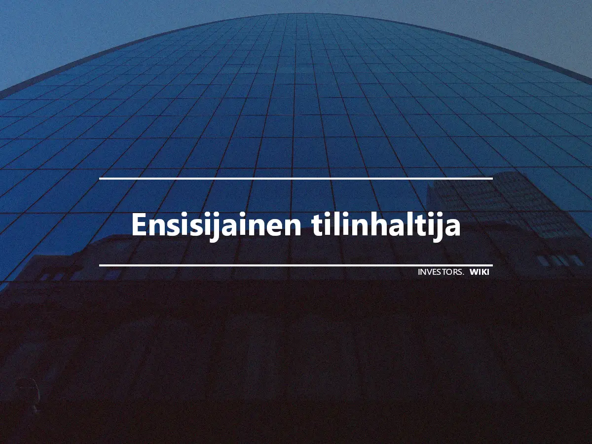 Ensisijainen tilinhaltija