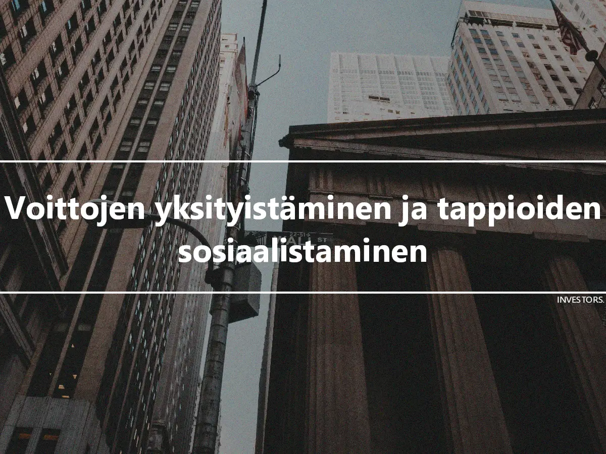 Voittojen yksityistäminen ja tappioiden sosiaalistaminen