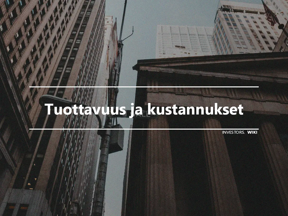 Tuottavuus ja kustannukset