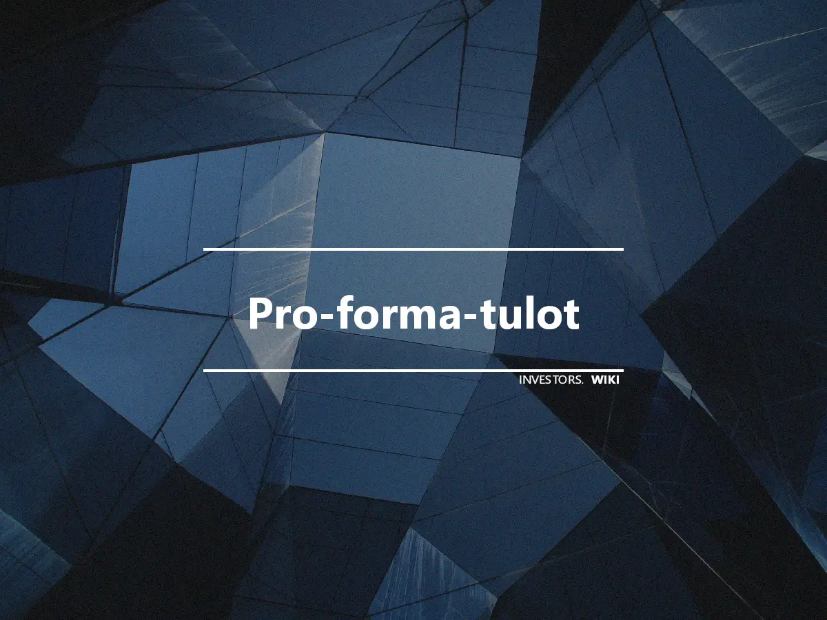 Pro-forma-tulot