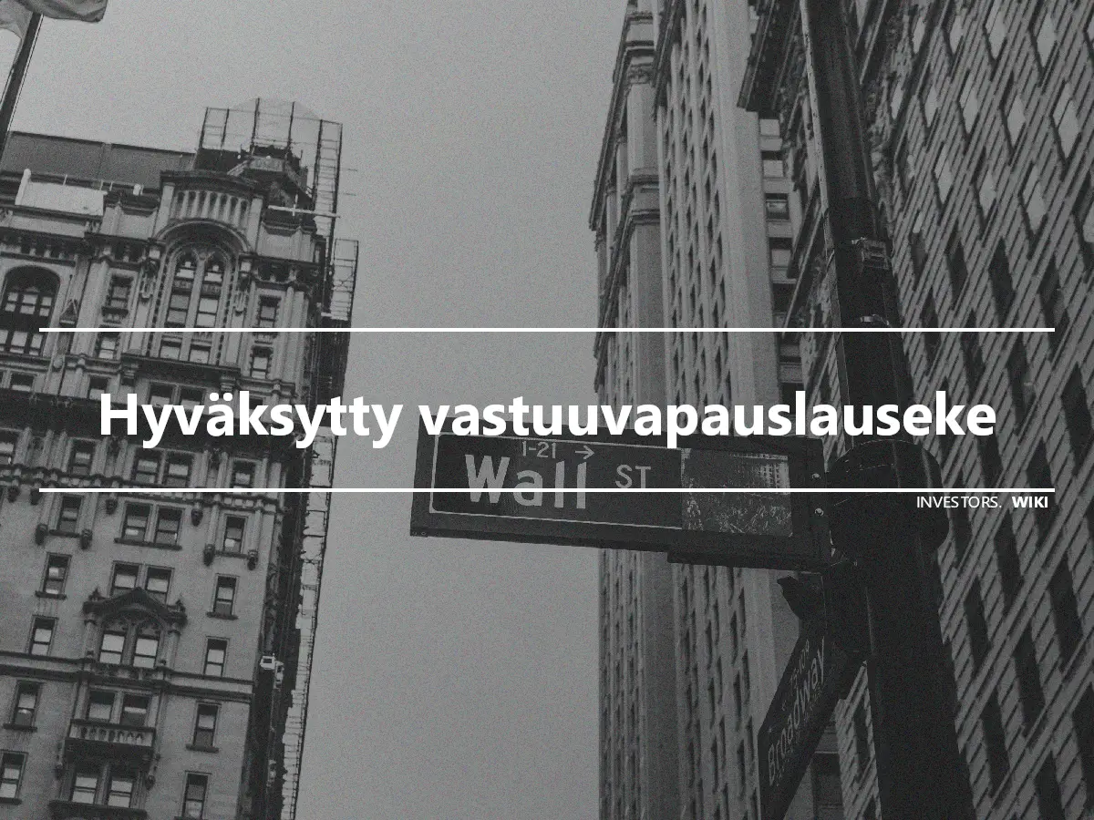 Hyväksytty vastuuvapauslauseke