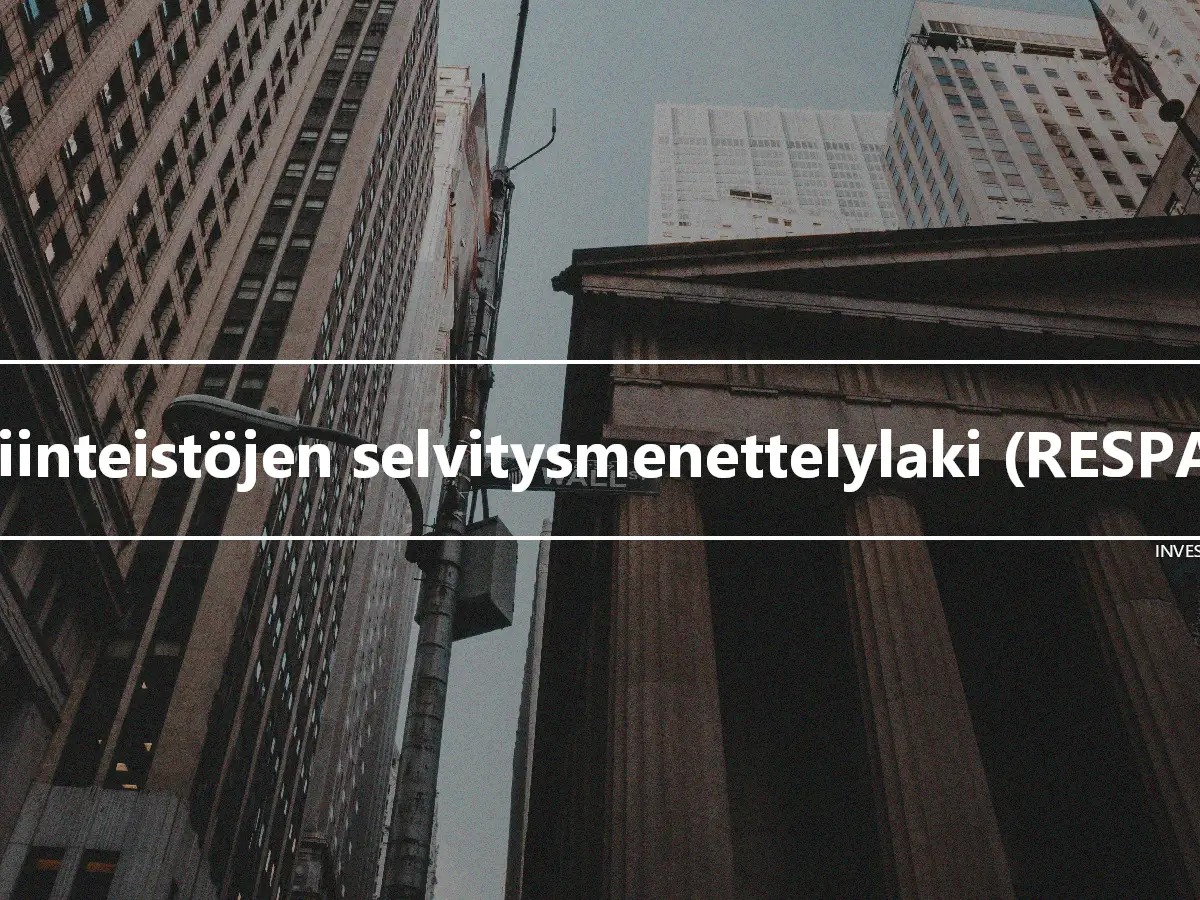 Kiinteistöjen selvitysmenettelylaki (RESPA)