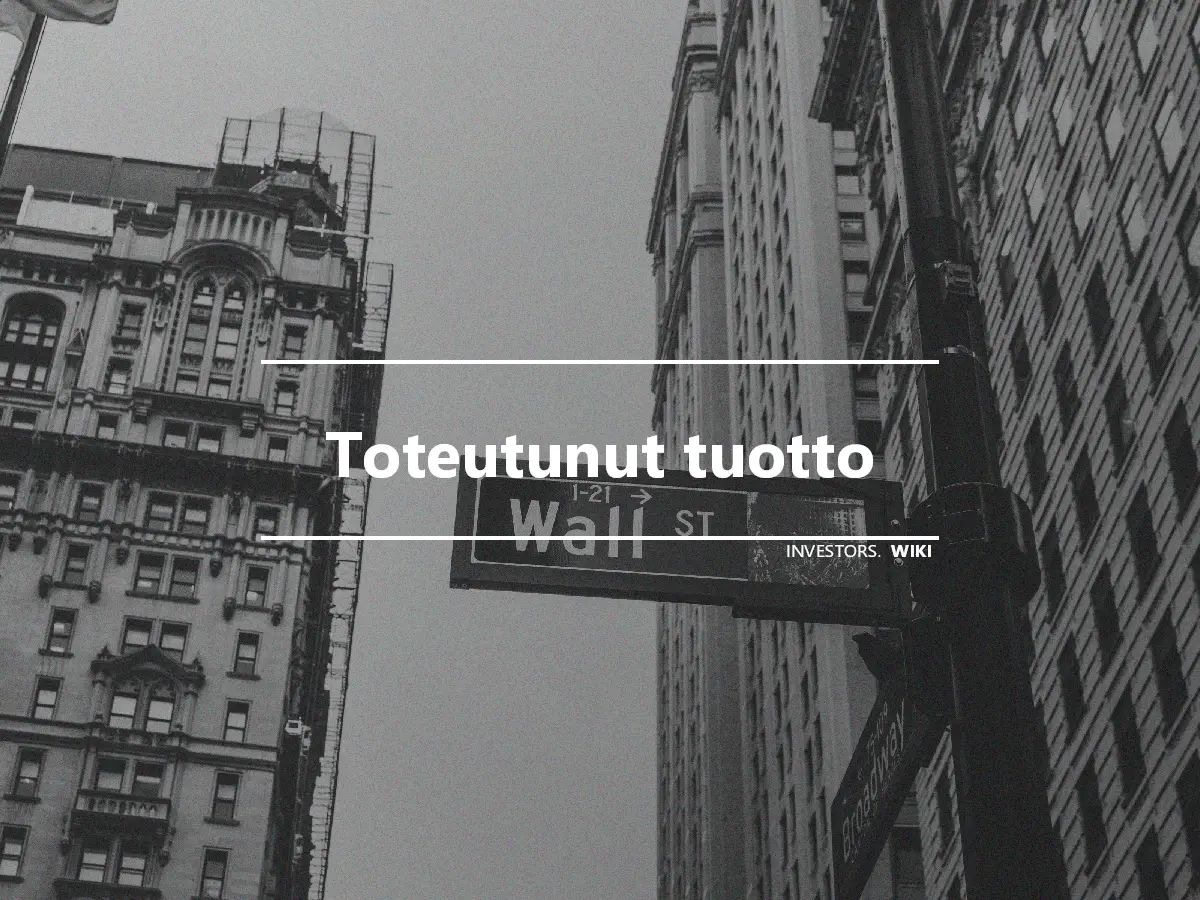 Toteutunut tuotto