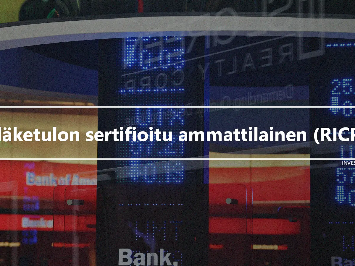 Eläketulon sertifioitu ammattilainen (RICP)