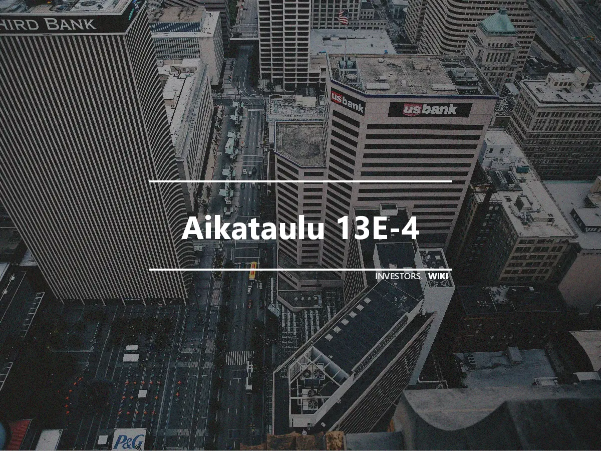 Aikataulu 13E-4