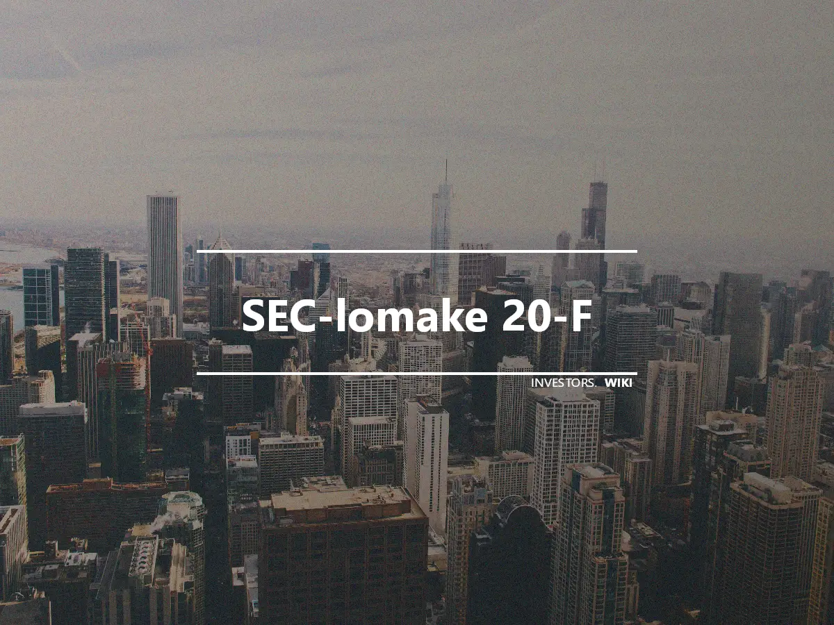 SEC-lomake 20-F