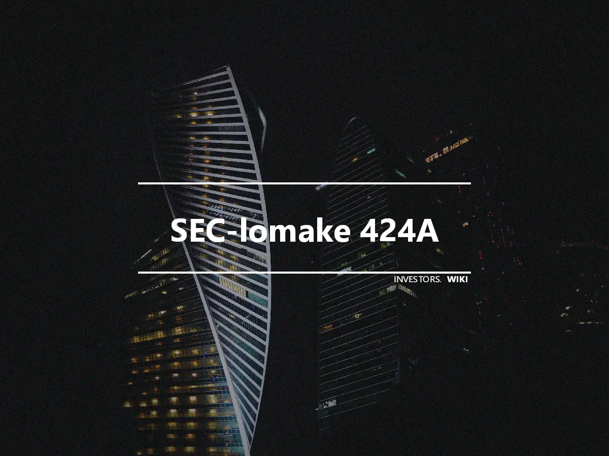 SEC-lomake 424A
