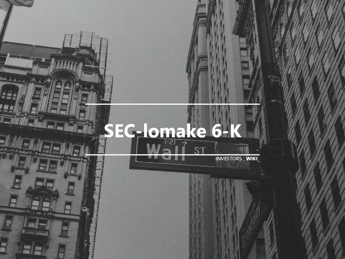 SEC-lomake 6-K
