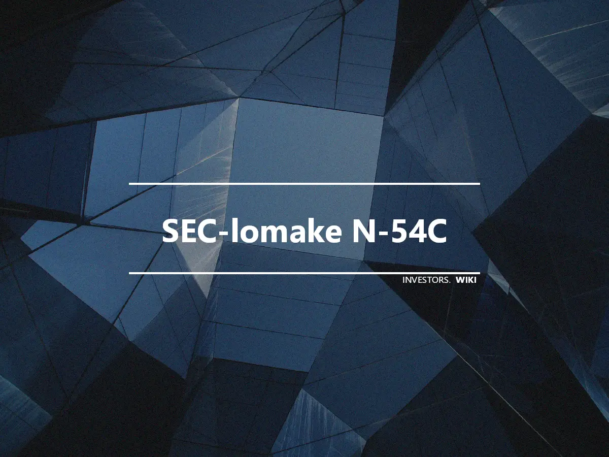 SEC-lomake N-54C