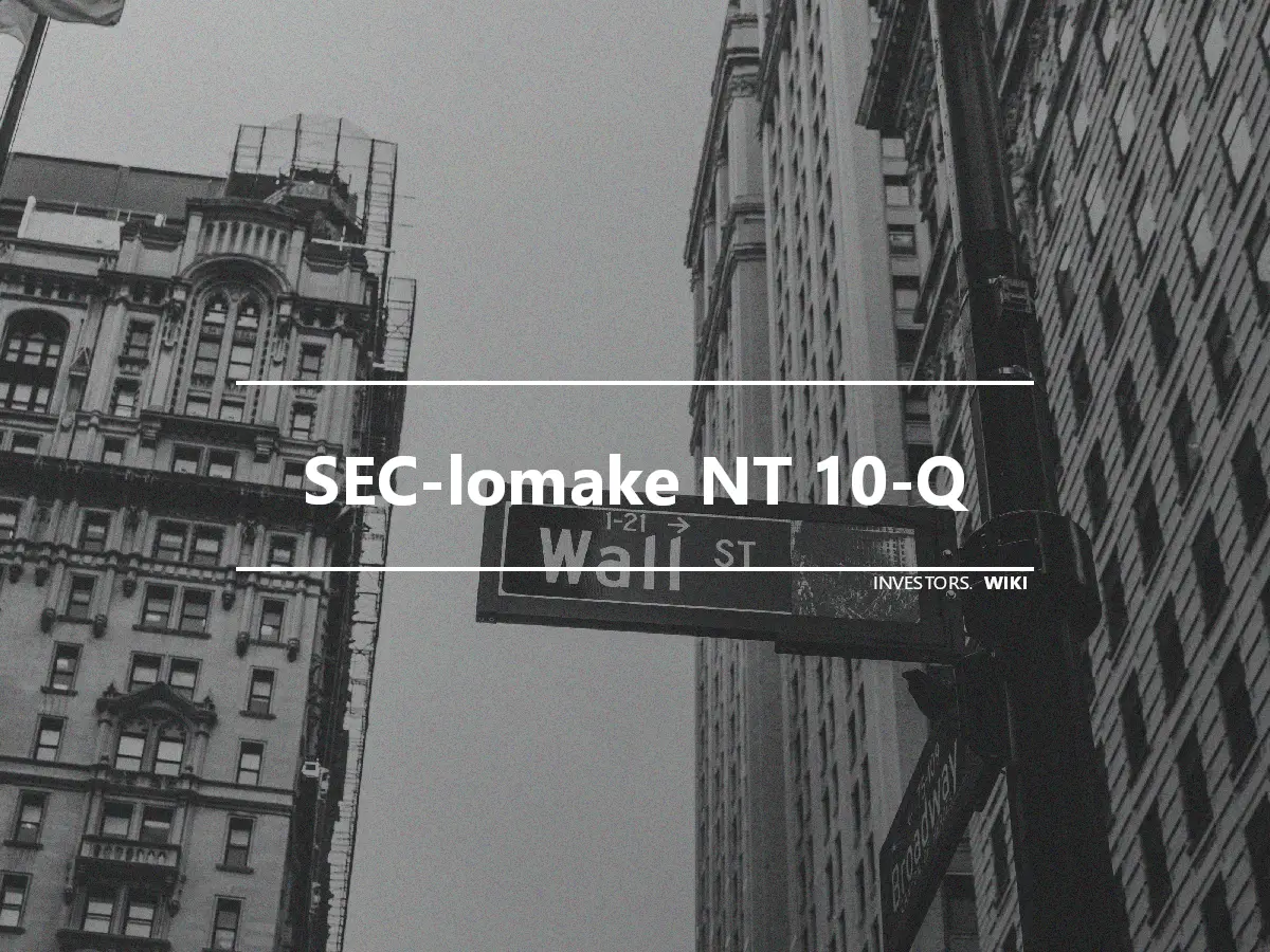 SEC-lomake NT 10-Q
