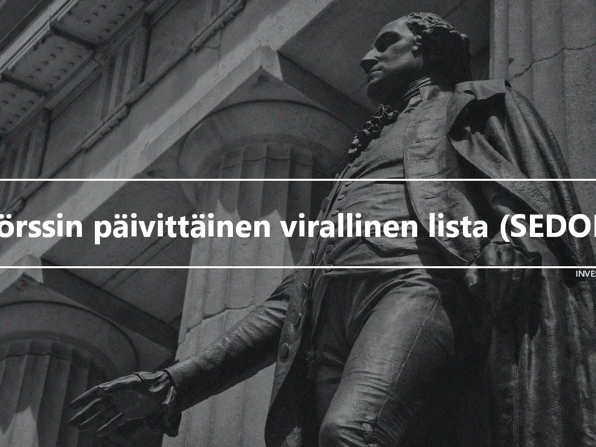 Pörssin päivittäinen virallinen lista (SEDOL)