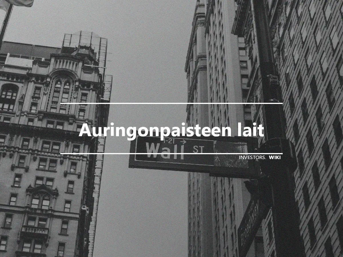 Auringonpaisteen lait