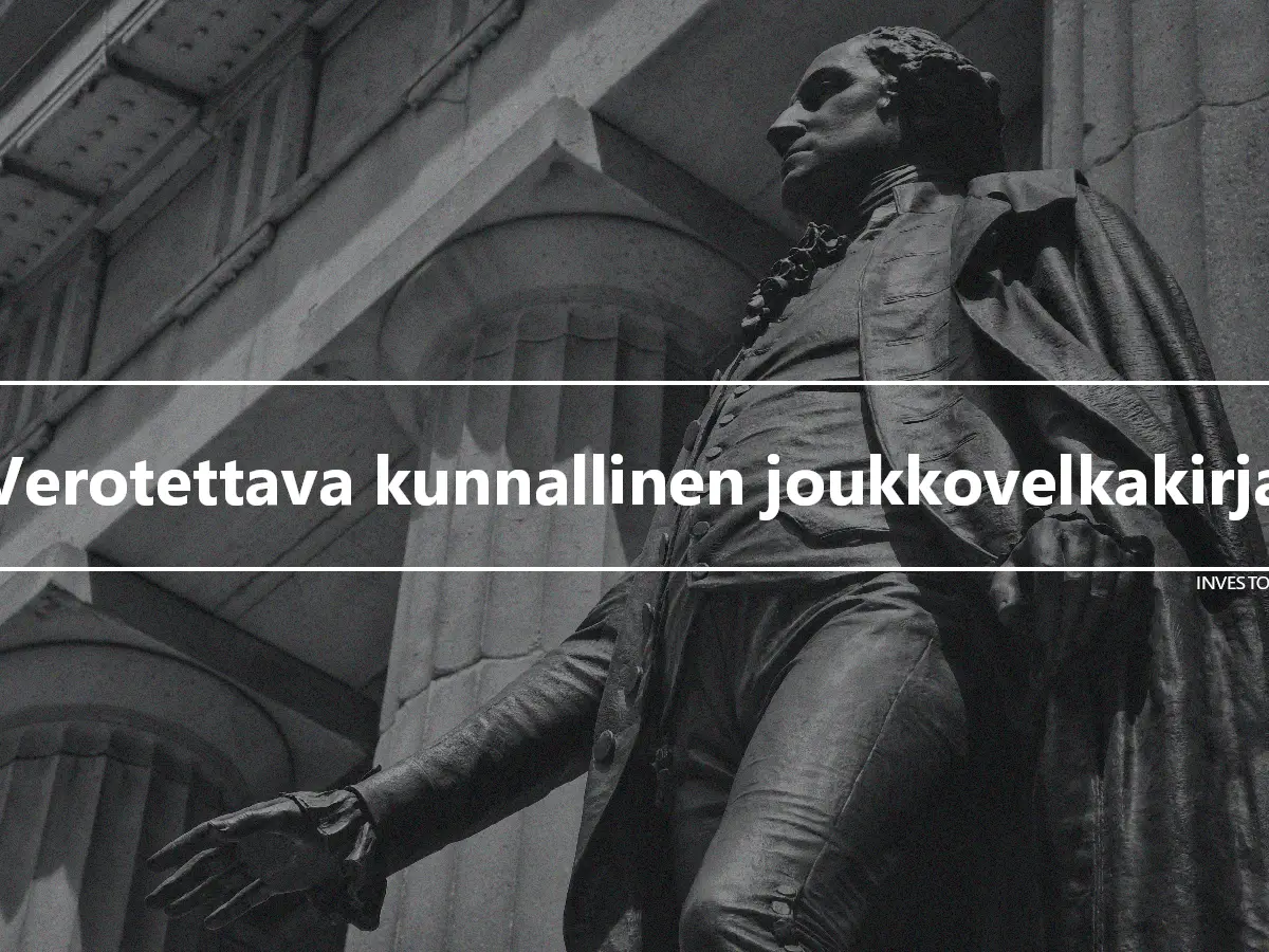 Verotettava kunnallinen joukkovelkakirja