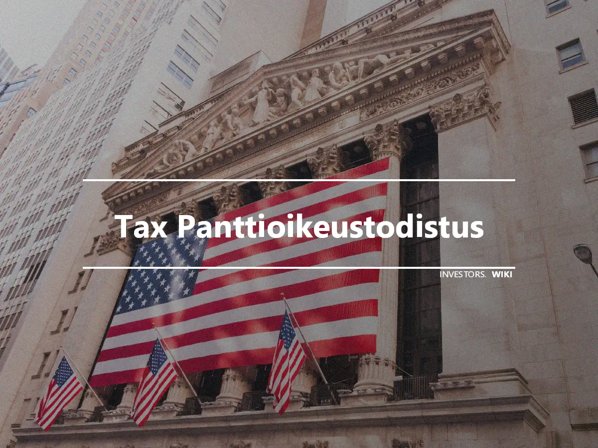 Tax Panttioikeustodistus