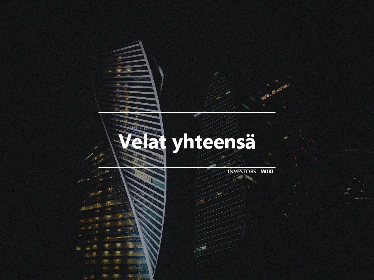 Velat yhteensä