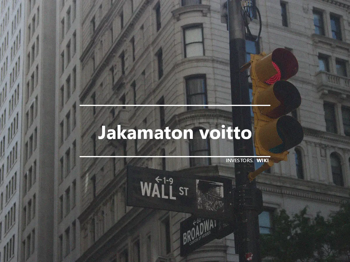 Jakamaton voitto