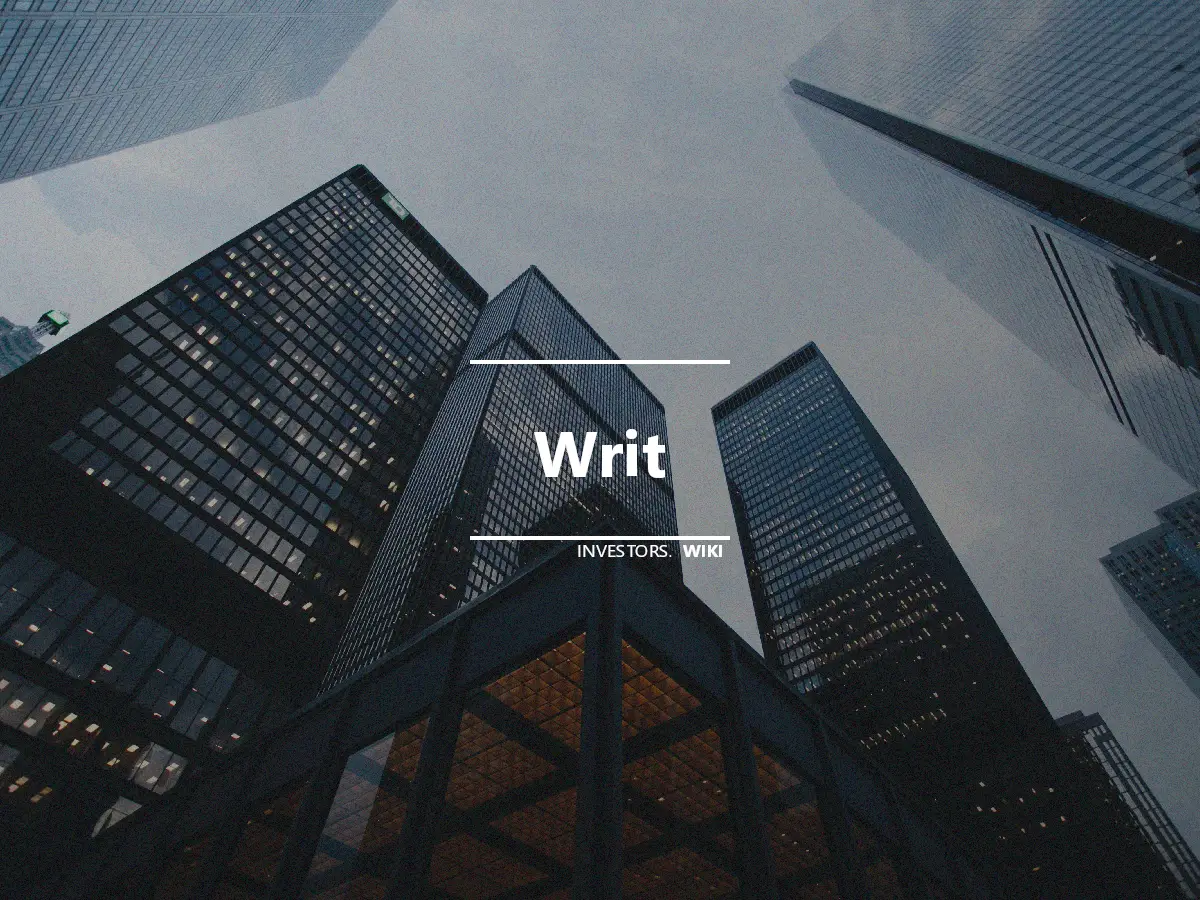 Writ