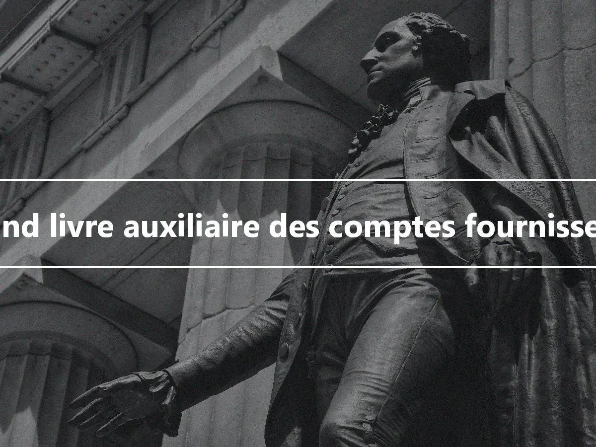 Grand livre auxiliaire des comptes fournisseurs