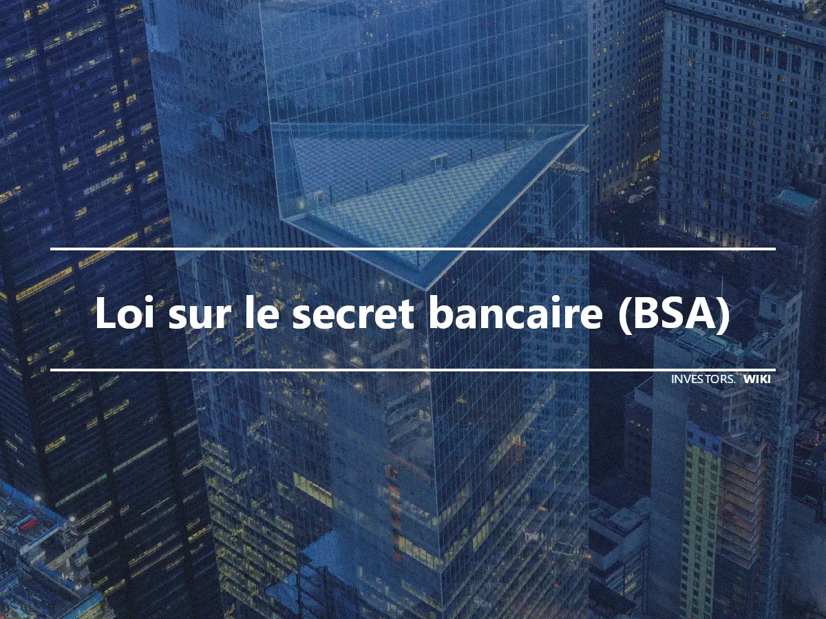 Loi sur le secret bancaire (BSA)