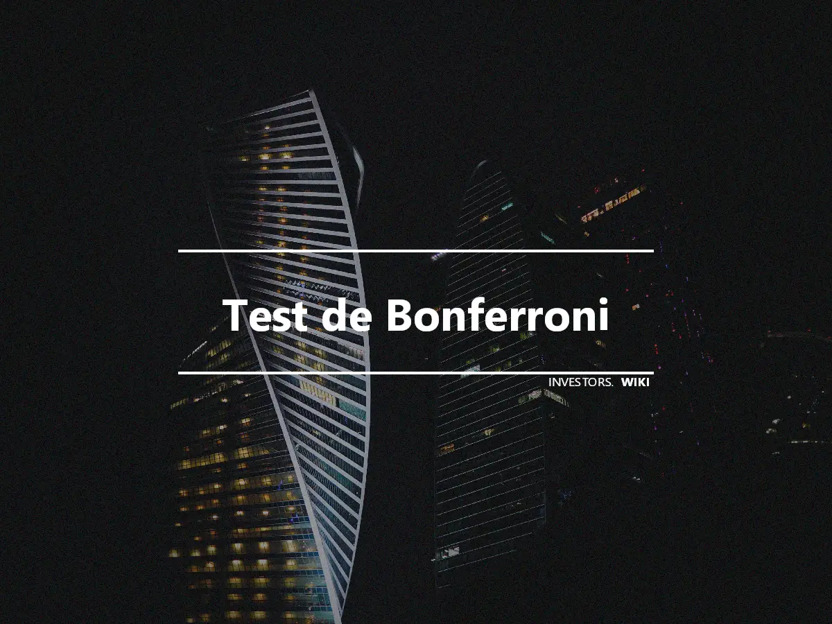 Test de Bonferroni