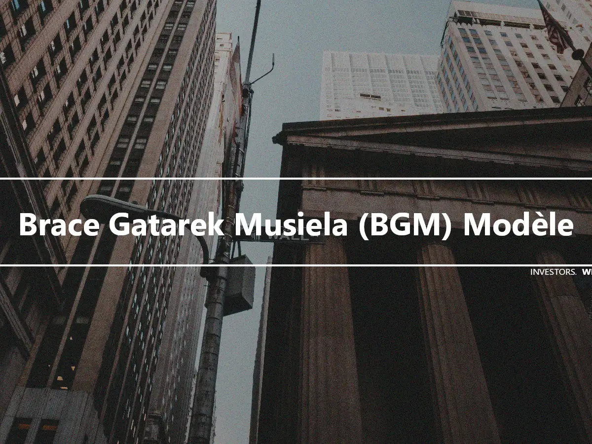 Brace Gatarek Musiela (BGM) Modèle