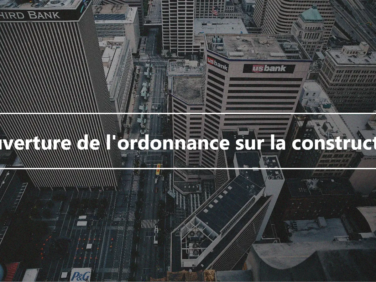 Couverture de l'ordonnance sur la construction