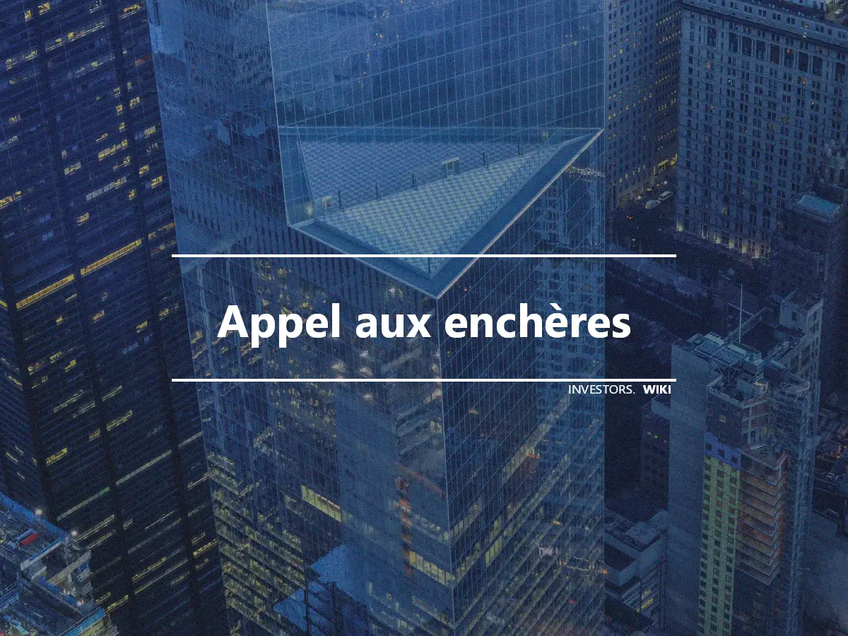 Appel aux enchères