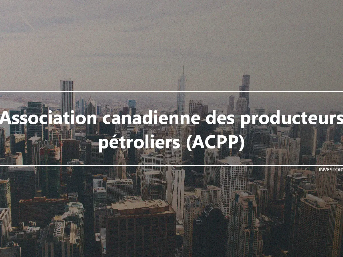 Association canadienne des producteurs pétroliers (ACPP)