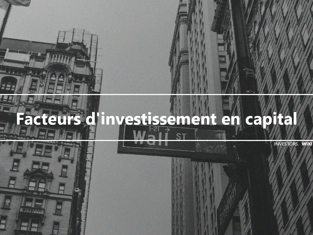 Facteurs d'investissement en capital