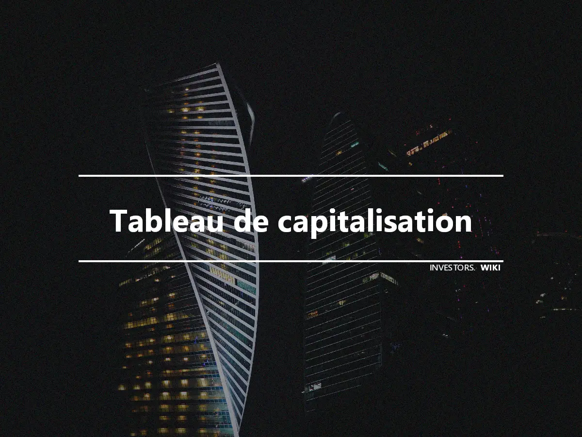 Tableau de capitalisation