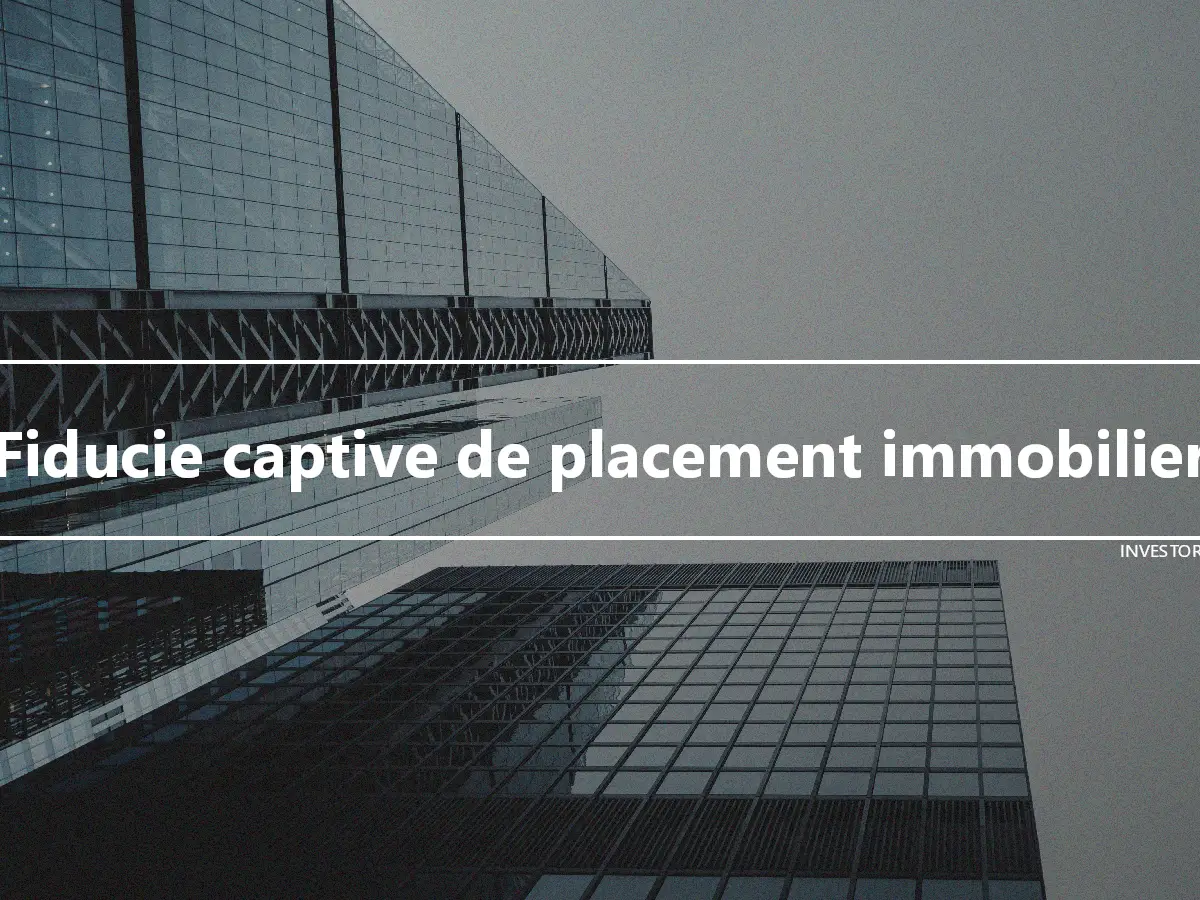 Fiducie captive de placement immobilier