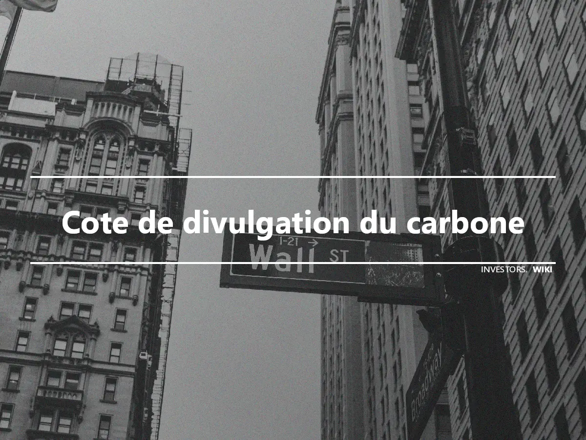 Cote de divulgation du carbone