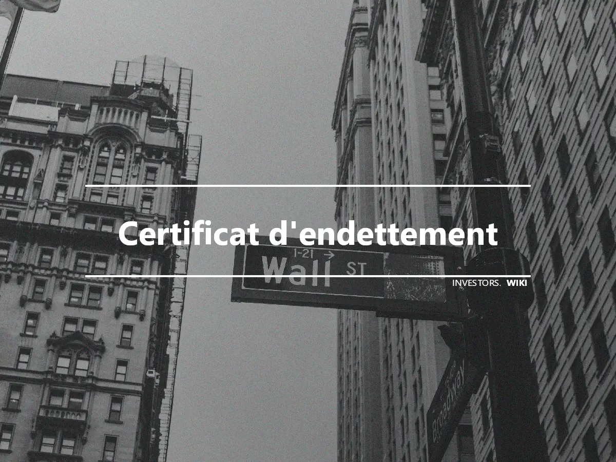 Certificat d'endettement