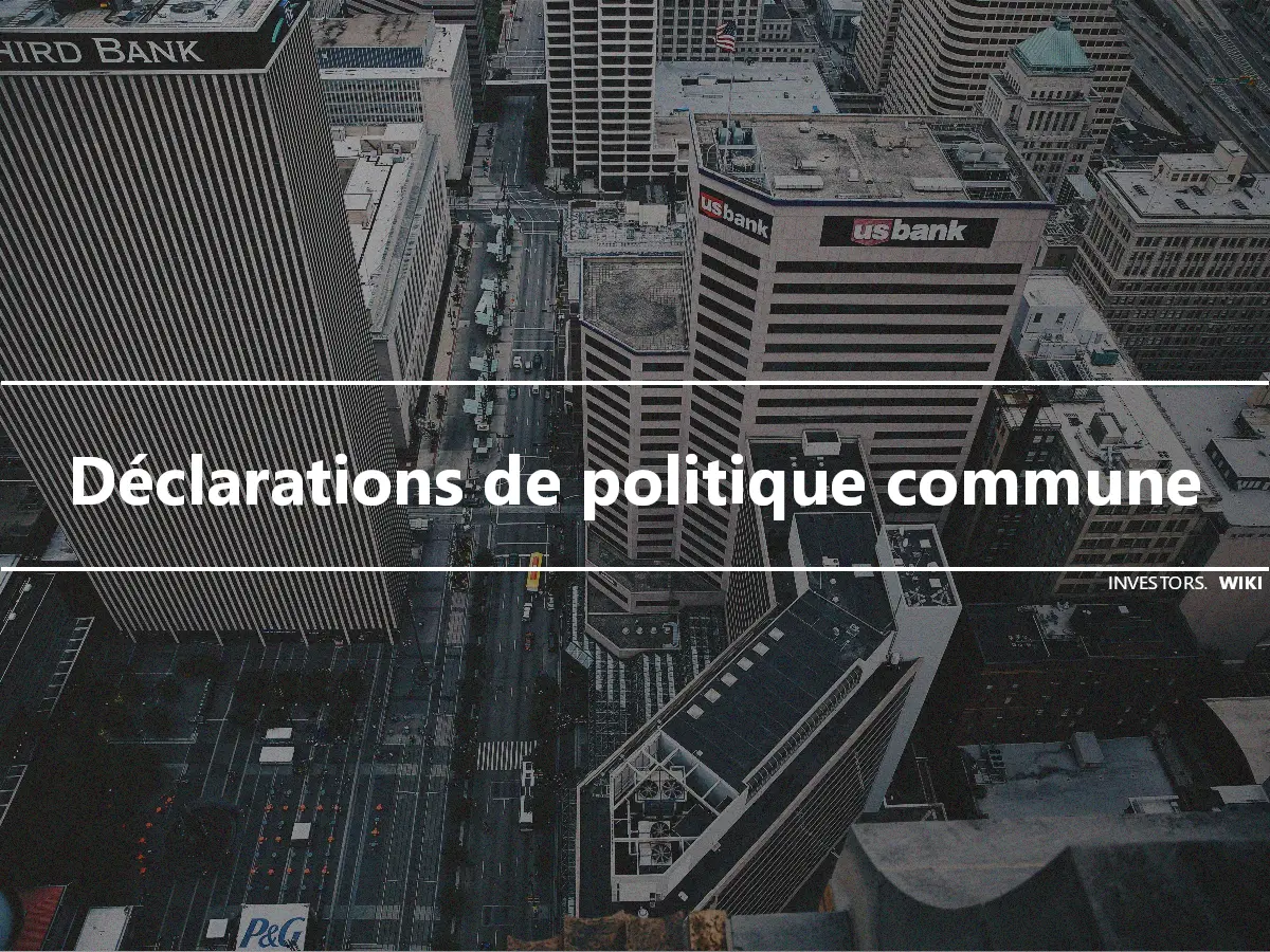 Déclarations de politique commune