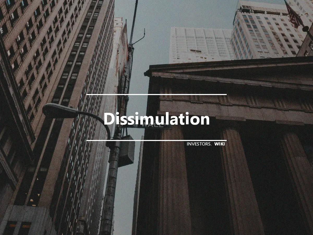 Dissimulation
