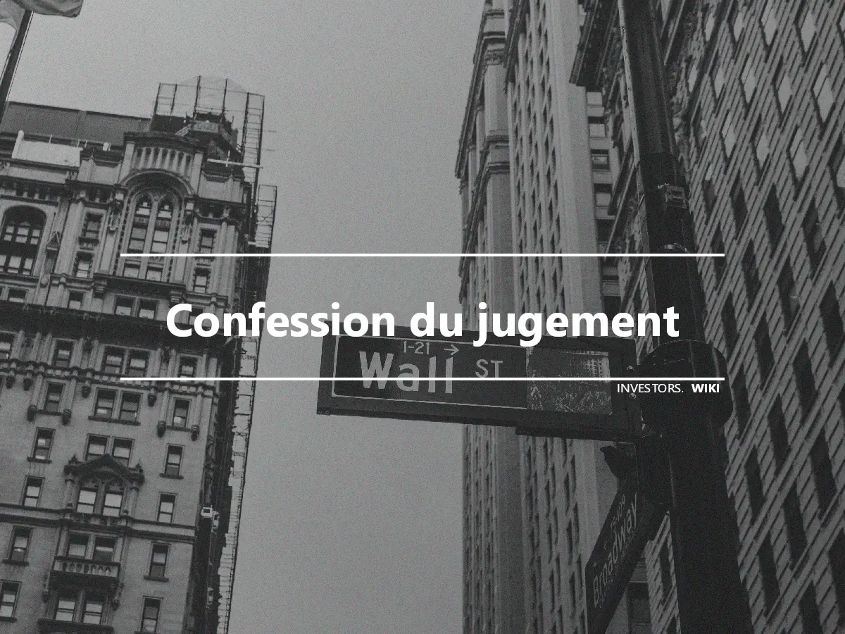 Confession du jugement