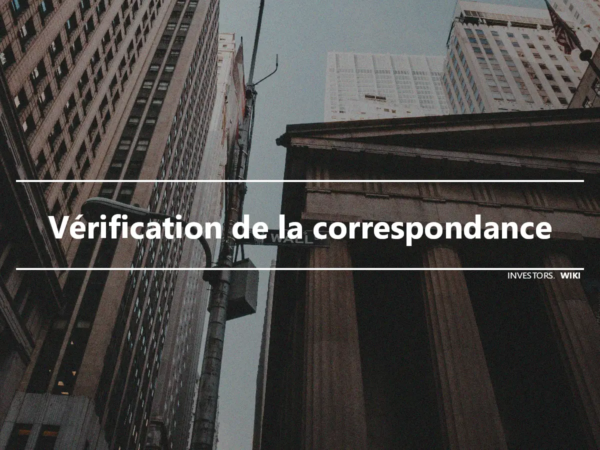 Vérification de la correspondance