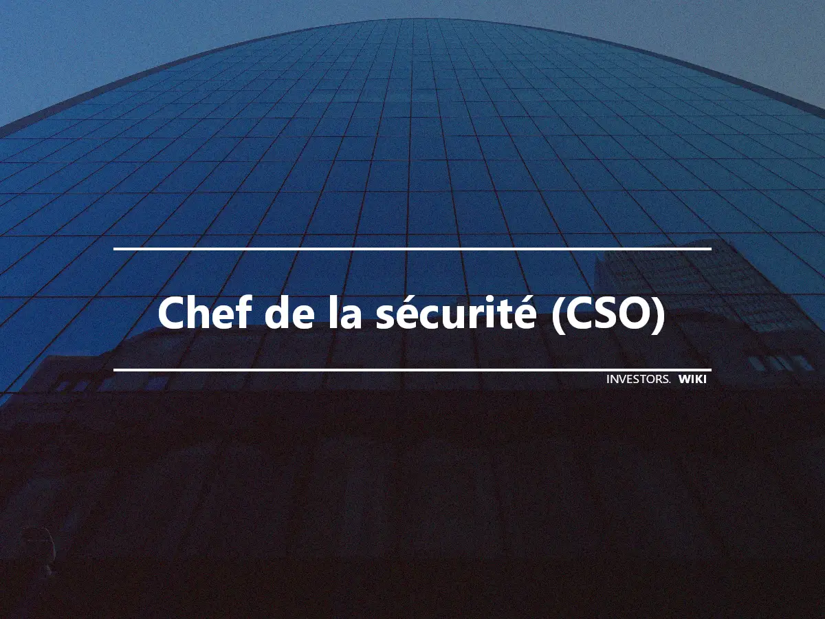 Chef de la sécurité (CSO)