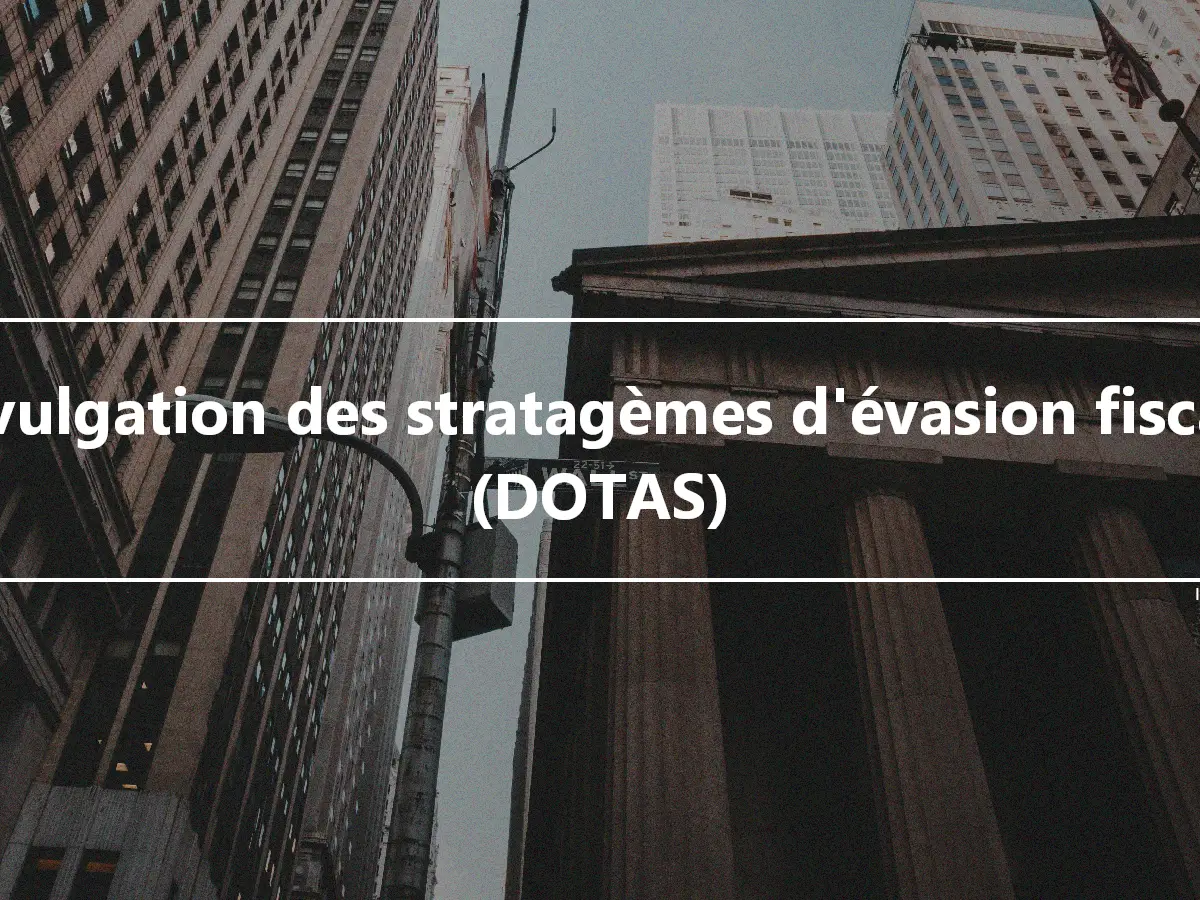 Divulgation des stratagèmes d'évasion fiscale (DOTAS)