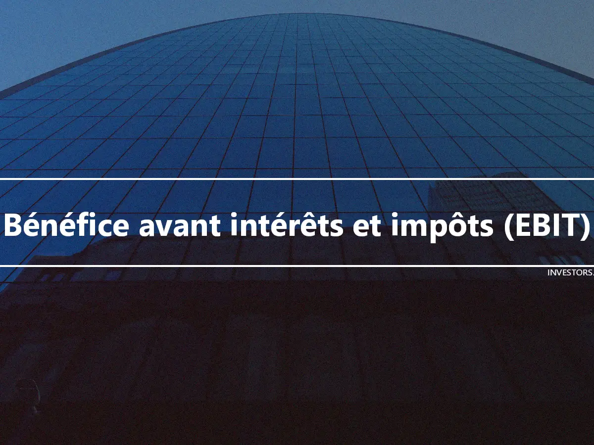 Bénéfice avant intérêts et impôts (EBIT)