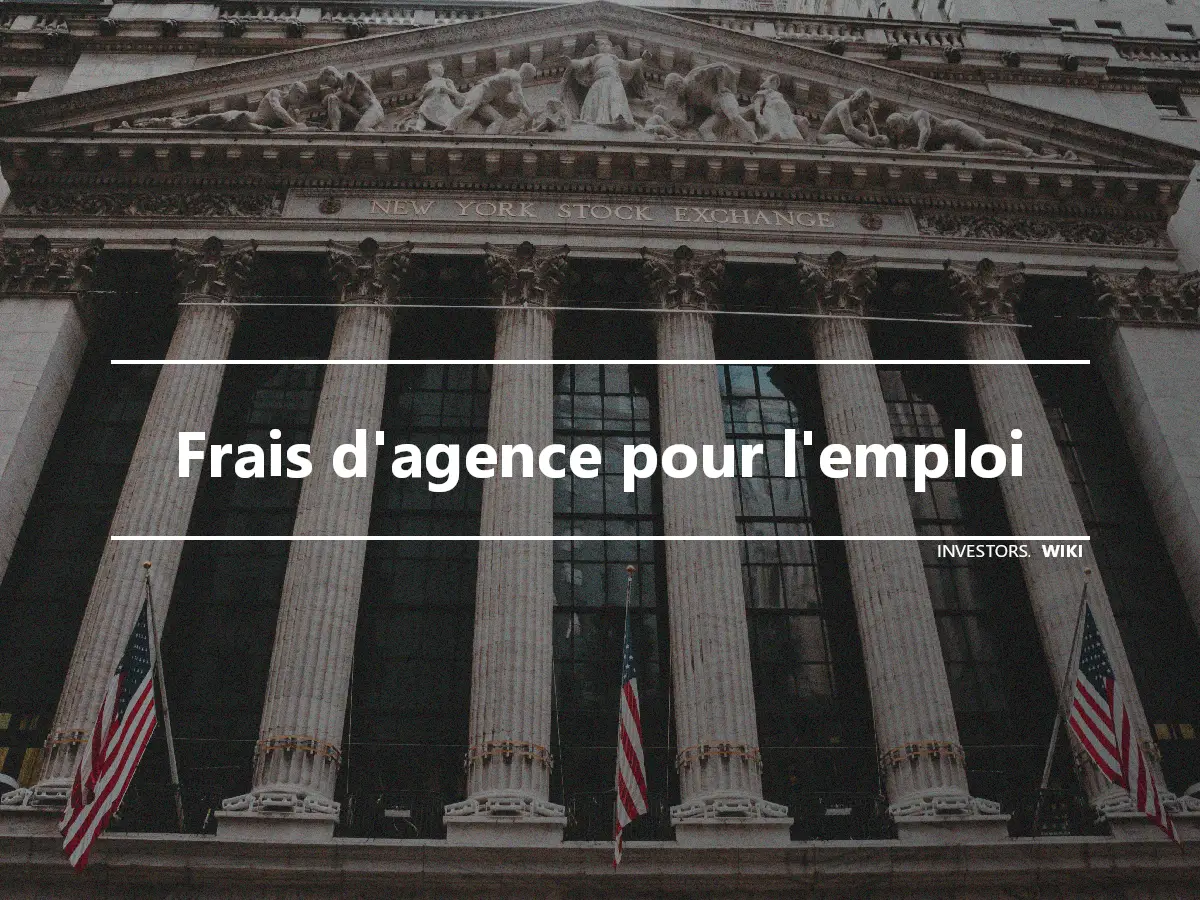 Frais d'agence pour l'emploi